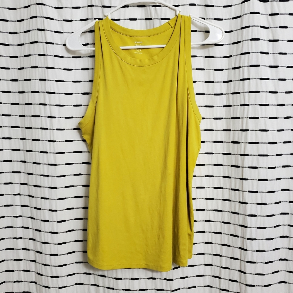 Old Navy Classic Yellow/Green Tank Top